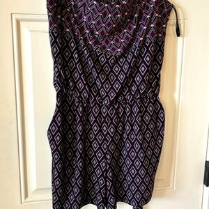 White House, black market size large purple and black romper shorts